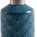 FE FUN ELEMENTS Soap Dispenser, 13.5oz Hand Soap Dispenser Ceramic Refined Emboss Design with Rust Proof Pump, Refillable Dish Soap Dispenser for Kitchen Bathroom