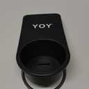 YOY Drink Cup Holder Clip - Table Desk Side Water Glass Beer Bottle Beverage Soda Coffee Mug Holder Cup Saucer Clip Design for Home Office, Black (1 Pack)