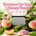 Car Air Freshener - Stone Air Freshener - Car Odor Eliminator - Long Lasting Scent - Car Scent - VISOR CLIP INCLUDED (Honey Peach)
