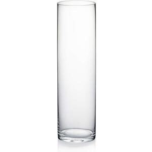 WGVI Quality Thick Weighted Tall Clear Cylinder Glass Vases, 4" W x 14" H, Flower Arrangement Floating Candle Holders Wedding Centerpieces Floral Bouquet Container Home Accent Decor, 1 Piece