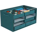 Dicasser Christmas Ornament Storage with 8 Tray Dividers-Adjustable for 128-3 72-4 32-6 Holiday Ornaments, Fit Many Sizes Ornaments (Cover Clear)