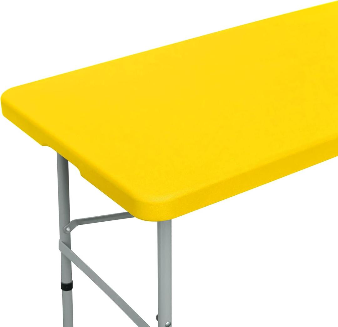 Fitted Rectangle Tablecloth 20 x 30 Inch Elastic Table Cloth for 2.5ft Table, Stretch Spandex Table Cover Gold Washable Polyester Table Top Cap Cover for Dining Picnic Camping Indoor and Outdoor