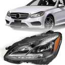 Huray Halogen Headlight for Mercedes-Benz E-Class W212 Sedan/Wagon 2014-2016 [Halogen Type] Headlamp w/o Cornering Light Replacement for MB2502219 2128202139 Left Driver Side