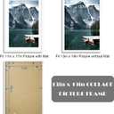Hongkee 13x19 Picture Frame Set of 3 - Display 11x17 Photo with Mat or 13 x 19 Poster without Mat, Wall Mounting Horizontal and Vertical, White