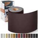 Leather Repair Kit for Furniture 4"x 63" Leather Tape Repair Patch Self Adhesive Sofa Vinyl Repair Patch Kit for Car Seat, Couch, Boat Seat, Chair - Dark Brown