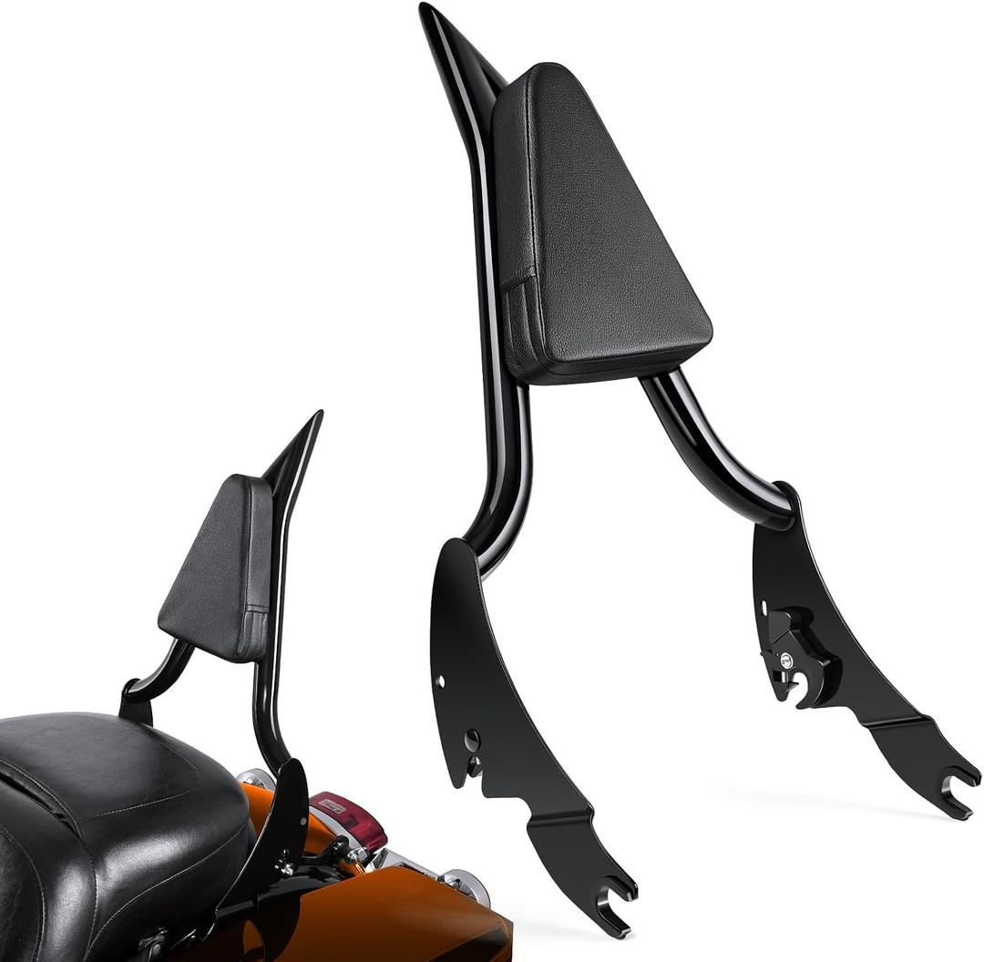 PBYMT Detachable Sissy Bar Passenger Backrest, Touring Quick Release Sissy Bar Backrest, Sissy Bar Fit for Harley Touring Street Glide Road King Road Glide Electra Glide 2009-2024 (Black, 26inch)