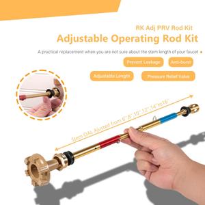 RK-Adj-PRV Rod Kit Adjustable Operating Rod Kit Fit for Woodford Faucet Model 14, 16, 17, 19, 22 or V22s, Stop Leakage, Prevent Bursting (10pcs)
