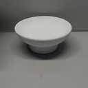 LE TAUCI 10" Ceramic Decorative Bowl, Key Bowl for Entryway, Handcrafted Sturdy Pedestal Bowl, Modern Farmhouse Fruit Bowl for Kitchen Counter, Centerpiece, Speckled White