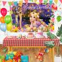 Princess Backdrop for Birthday Party Decorations Yellow Background for Party Cake Table Decorations Theme Banner 5x3ft
