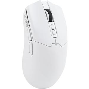 EPOMAKER Click Gaming Mouse Wireless 2.4Ghz/Bluetooth/Type-C, 800 to 42,000 DPI Adjustable, 8K Polling Rate, 500mAh, Lightweight Optical Mouse, for PC/Mac/Linux (White)