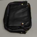 SENDEFN Vegan Leather Crossbody Bags for Women, Three-Layer Shoulder Bag, Sling Crossover Shoulder Bag (Black)