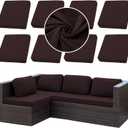 Outdoor Cushion Covers Set,8PCS Patio Furniture Couch Seat Slipcovers, Replacement for Sofa Sectional Chair(Cover，Only)