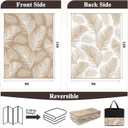 Pauwer Waterproof Outdoor Rug 9x12, Reversible Plastic Straw Patio Camping Rug, Indoor Outdoor RV Mat Carpet for Deck, Camper, Porch, Balcony, Backyard, Picnic, Leaf Brown