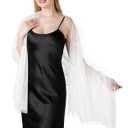 Shawls and Wraps for Evening Dresses Lace Scarfs for Women Pashmina Wedding Formal Shawl (White2)