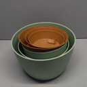 Big Self Watering Pots 12/10/9 inch, Planter, Plant Pots with Mesh Drainage Holes for Indoor Outdoor Garden Plants, Plastic Flower Pots with Removable Deep Reservoir, Green with Brown