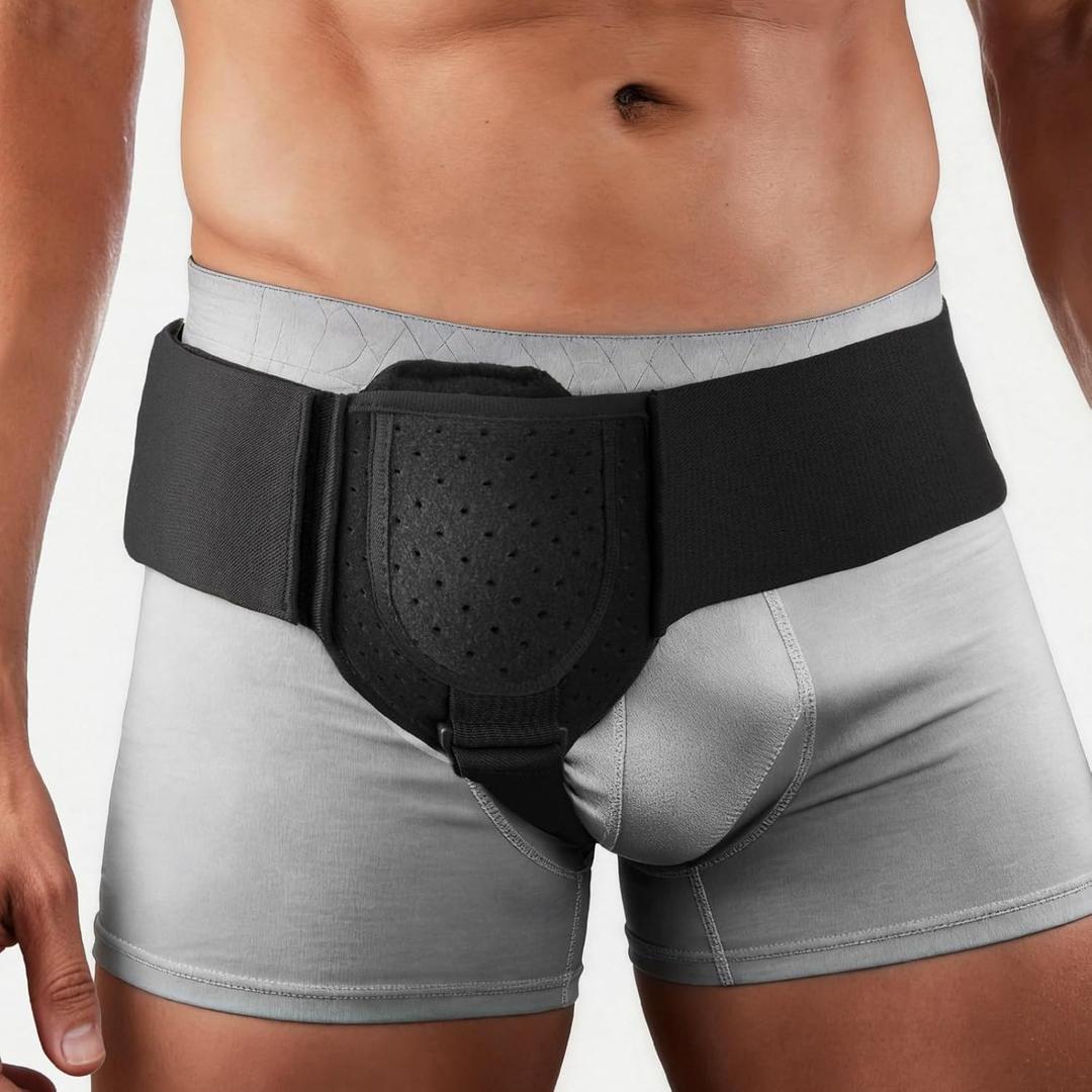 Hernia Belts for Men & Women, Inguinal Hernia Belt for Men Fits Left or Right Hernia, Hernia Support for Men With Adjustable Waist Strap & Compression Pressure Pad for Pre & Post-Surgery | L/XL