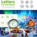 Aurora Winter Camp 500 Piece Puzzle for Adults, Fun Puzzles for Adults 500 Pieces with HD Print & Poster, 23" X 15" in Dust Free, for Gifts Halloween Christmas Family Games Lovers