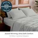 Mellanni Queen Sheet Set - 6-Piece Iconic Collection Bedding | Including 4 Pillowcases, 21-Inch Extra Deep Pocket, Easy Care, Ultra Soft, Cooling Sheets, Brushed Microfiber - Spa Mint