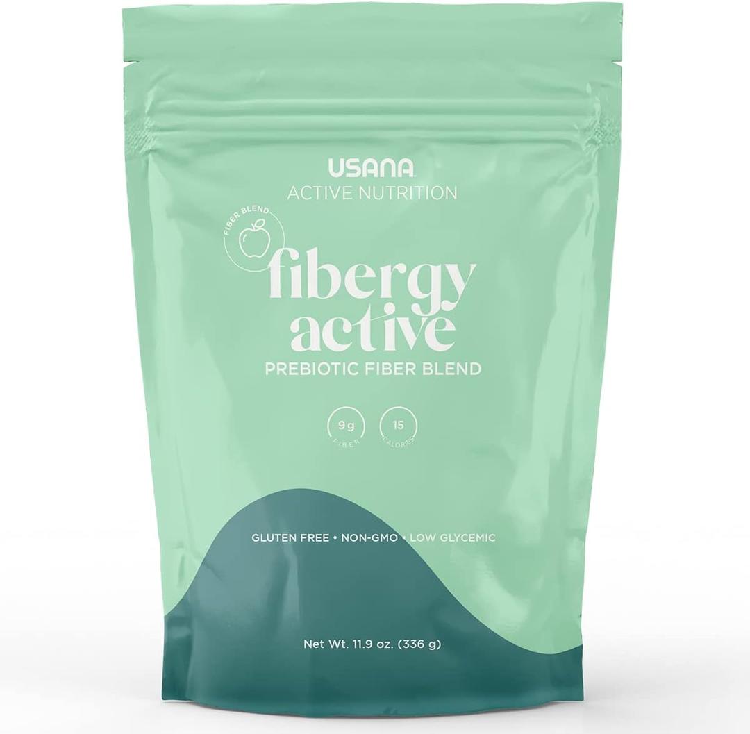 USANA Fibergy Active with Prebiotic Fiber for Gut Health Non-GMO Gluten Free Low Glycemic 336 Grams - 28 Servings