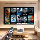 Magcubic Mini Projector with Wifi and Bluetooth, Smart Portable Projector, 260 ANSI & 2K Support, Auto Focus & Keystone, 180° Rotatable Portable Movie Proyector for Home Outdoor HY300GT