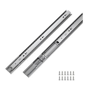 goldenwarm 2 Pair Metal Silver Drawer Slides 22 Inch, Side Mount Ball Bearing Full Extension Glides for Dresser, Tool Box, Trash Can, and Kitchen Cabinets, Heavy Duty 100 LB Capacity