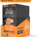 Tiki Cat Solutions Digestion Mousse, Chicken & Egg Recipe in Broth, Formulated to Support Healthy Digestion, Functional Wet Cat Food, 2.4 oz. Pouch (12 Count) (EXP 03/02/28)
