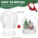 BESTOYARD 30 Pcs Snow Globe Jar, 3-Inch DIY Water Globes DIY Dome Fillable Screw Off Cap Empty for Valentines, Christmas Ornaments, Custom Party Craft