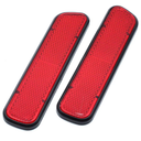 Car Reflective Sticker Stick-On Red Warning Safety Reflector Strips Pack of 2