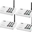 Wuloo Intercoms Wireless for Home 5280 Feet Range 10 Channel 3 Code, Wireless Intercom System for Home House Business Office, Room to Room Intercom, Home Communication System (4 Units Set, White)