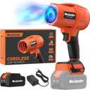 Leaf Blower Cordless, 21V Electric Handheld Leaf Blower with 3.0Ah Battery, 180000 RPM Battery Blowers with Adjustable Speed for Lawn Care, Patio Cleaning, Blowing Leaves and Dust