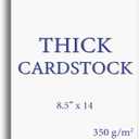 Extra Heavy Duty 130lb Cover Cardstock - Legal Size 8-1/2" x 14" Bright White - 350gsm 17pt Thick Paper for Inkjet & Laser Printers - 100 Sheet Pack