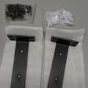 Starunder 6 Pack Floating Shelf Brackets, 6 Inch Heavy Duty Industrial Shelf Bracket, Black Metal L Brackets for Shelves Support DIY(1/5 Inch Thicked)