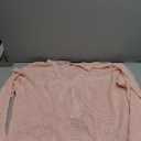 Dokotoo Womens Fashion 2026 Summer Crochet Hollow Out Long Sleeve Sweaters Casual Crewneck Pullover Shirt Beach Coverup (Large, Pink)