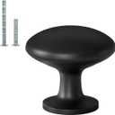 Homdiy 30 Pack Cabinet Knobs Black Round Drawer Knobs Kitchen Cabinet Hardware for Bathroom, Closet, Wardrobe