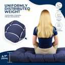 Outdoor Chaise Lounge Chair Cushions Waterproof 74.4 x 22 x 4.7 Inches Patio Lounge Chair Cushions for Outdoor Furniture with Headrest and Pocket, Replacement Pool Lounger Cushions, Blue