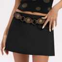 Micoson Mini Skirt with Shorts Micro Skorts for Woman Cute Cotton Linen Y2k Short Skirts Trendy Club Outfits Streetwear, S
