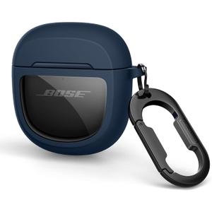 SURITCH Protective Cases for Bose QuietComfort Earbuds II 2022 / QuietComfort Ultra/Ultra Earbuds 2nd Gen, Shockproof Case Cover for Bose QC ii 2 & Ultra Case Accessories with Carabiner, Navy