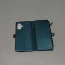 Defencase Compatible with iPhone 17 Case Wallet with RFID Blocking Card Holder for Women and Men, Fashion PU Leather Magnetic Snap Flip Zipper Strap Wallet Phone Case for iPhone 17 6.3", Blue Green