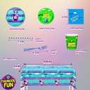 Video Game Birthday Party Decorations Themed Decor - 2026 Upgraded Plates Napkins Paper Cups Straws Forks Tablecloth Gaming Stuff for Boys & Girls Supplies Favor