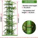 5ft Artificial Bamboo Tree 10 Pack, Fake Bamboo Plant Trees Indoor Outdoor Artificial Fake Plants Privacy Fence for Garden Yard Patio Decoration Home Privacy Screening