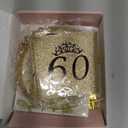 60th Birthday Decorations for Women Gold with 60th Birthday Sash and Tiara, Cake Topper and Candles,Number Balloons, 60 Year Old Gifts for Women