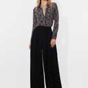 Hawaiian Button Down Shirts for Women Halloween Thankgiving Christmas Valentines St Patricks Long Sleeve Tops Blouse (Medium, Vlt Aynl)