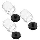 BESTOYARD 6pcs Storage Jars Lids Cotton Swab and Cotton Pad Dispenser Organizers for Bathroom and Vanity Elegant and Functional