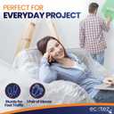 6 Pack 12 x 9 ft Extra Large Painter's Drop Cloth - Light & Durable Dust Cover - Clear Plastic Sheet - Paint Drop Cloth - Plastic Floor Protector (0.4 Mil - 6 Pack)