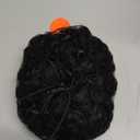Afro Puff Ponytail Extension Synthetic Black 80 Grams Afro Puff Drawstring Clip on Kinky Curly Bun for Black Women(1B Black)