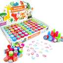 TINYMILLS 60 Pcs Animals Assorted Stampers for Kids with 60 Different Designs Party Favor Goodie Bag Prizes Classroom Rewards Pinata Filler Arts and Crafts for Kids
