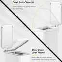 EKO Hudson Slim 50L / 13.2 Gal Stainless Steel Step Trash Can, Matte White