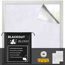 H.VERSAILTEX Portable Blackout Curtains for Bedroom (120" x 67"), 100% Blackout Window Cover with Thermal Insulated for Living Room, White