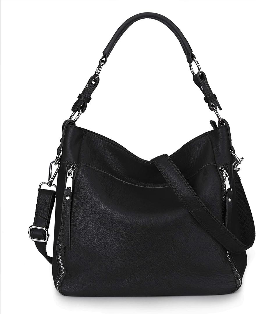 YALUXE Genuine Leather Shoulder Bags Stylish Hobo Handbags Purses Crossbody Bags for Women | Genuine Leather, Stylish