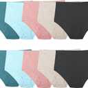 Fruit of the Loom Women's Beyondsoft Underwear, Super Soft Designed with Comfort in Mind, Plus Size (Plus Size Brief - Cotton Blend - 10 Pack - Teal/Pink/Black)